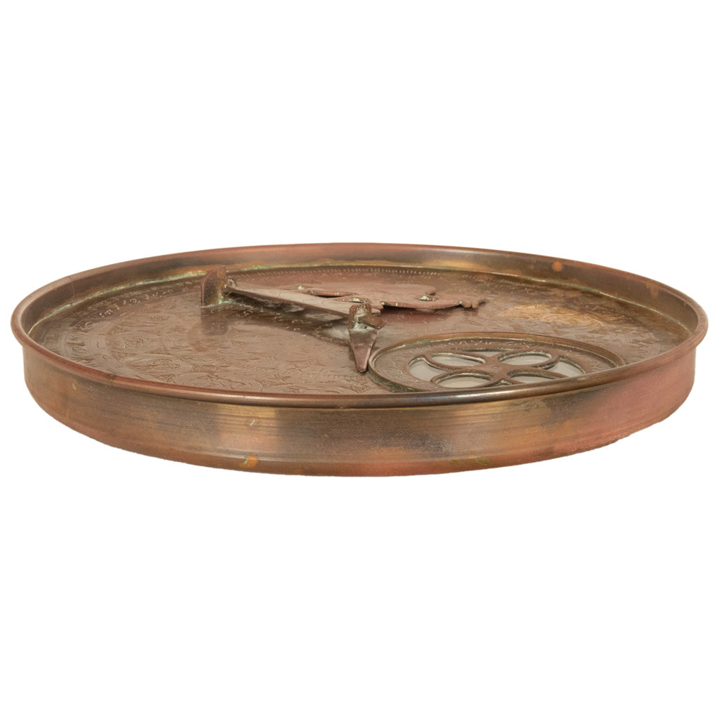 Antique Persian Islamic Arabic Brass Qibla Mecca Zodiac Compass Astrolabe 1880