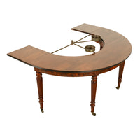 Antique Georgian Regency Mahogany Horseshoe Hunt Wine Tasting Social Table 1820