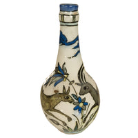 Antique 19th C Ottoman Persian Islamic Qajar Period Iznik Pottery Bottle Vase