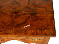 Antique Irish 18th Century Burl Walnut George I Lowboy Dressing Table Desk 1720