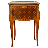Antique French Marquetry Ormolu Side Table 3 Drawer Cabinet Commode Paul Sormani