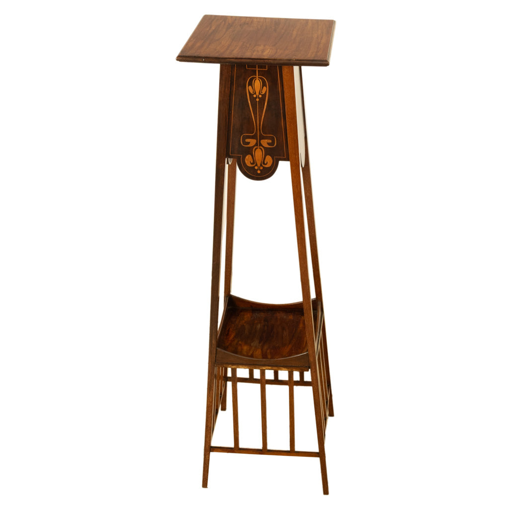 Antique Art Nouveau Inlaid Mahogany Leonard Wyburd Liberty & Co Plant Stand 1905