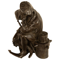 Fine Antique French School Bronze Sculpture Statue of Christopher Columbus 1870