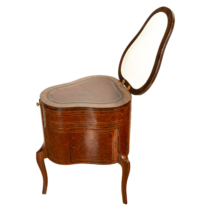 Antique French LouisXV Mechanical Tulipwood Dressing Table de Toilette Desk 1800