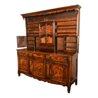 Antique French Provincial Normandy Carved Walnut Dresser Buffet Vaissilier 1790