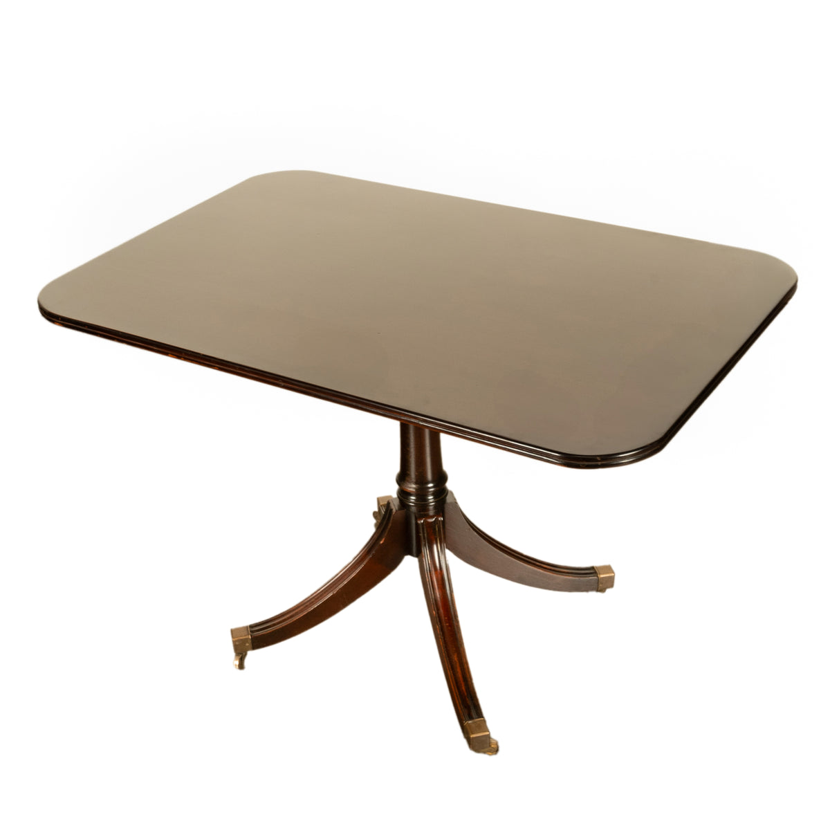 Antique Tilt Top Georgian Regency Mahogany Pedestal Breakfast Dining Table 1810