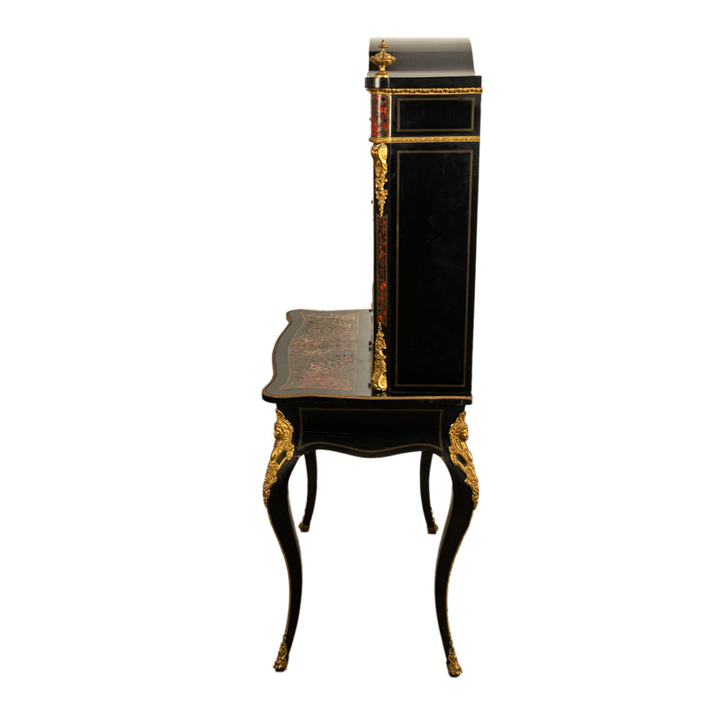 Antique Ebonized Boulle Ormolu Desk Cabinet Bonheur du Jour by Nordisk Kunst & Mobel-Etablissement Denmark