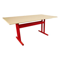 Mid Century Modern Danish Six Safari Chairs Dining Table Set by Erik Wørts 1960s