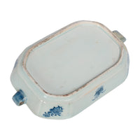 Antique Chinese Qing Canton Blue & White Export Porcelain Warming Dish 1800
