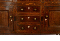 Antique 18th Century Georgian Oak Inlaid Welsh Dresser Plate Rack Sideboard 1780