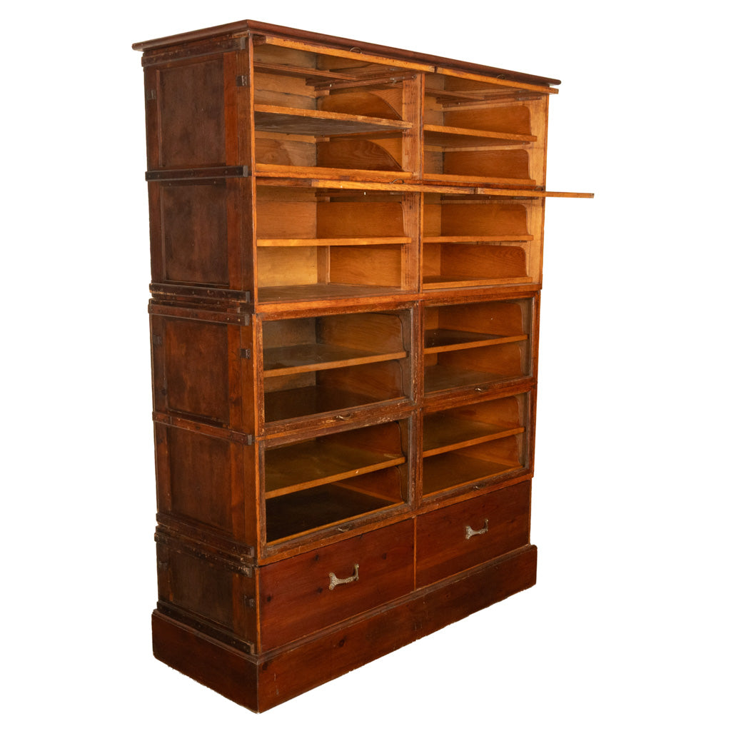 Antique Mercantile Store Shop Display 18 Drawer Pine Haberdashery Cabinet 1900