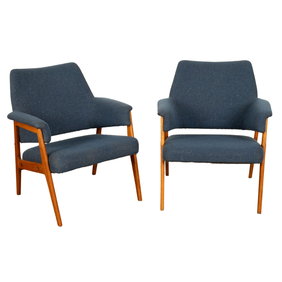 Pair Danish MId Century Modern Arm Chairs Karl-Erik Ekselius for JOC Möbler 1960