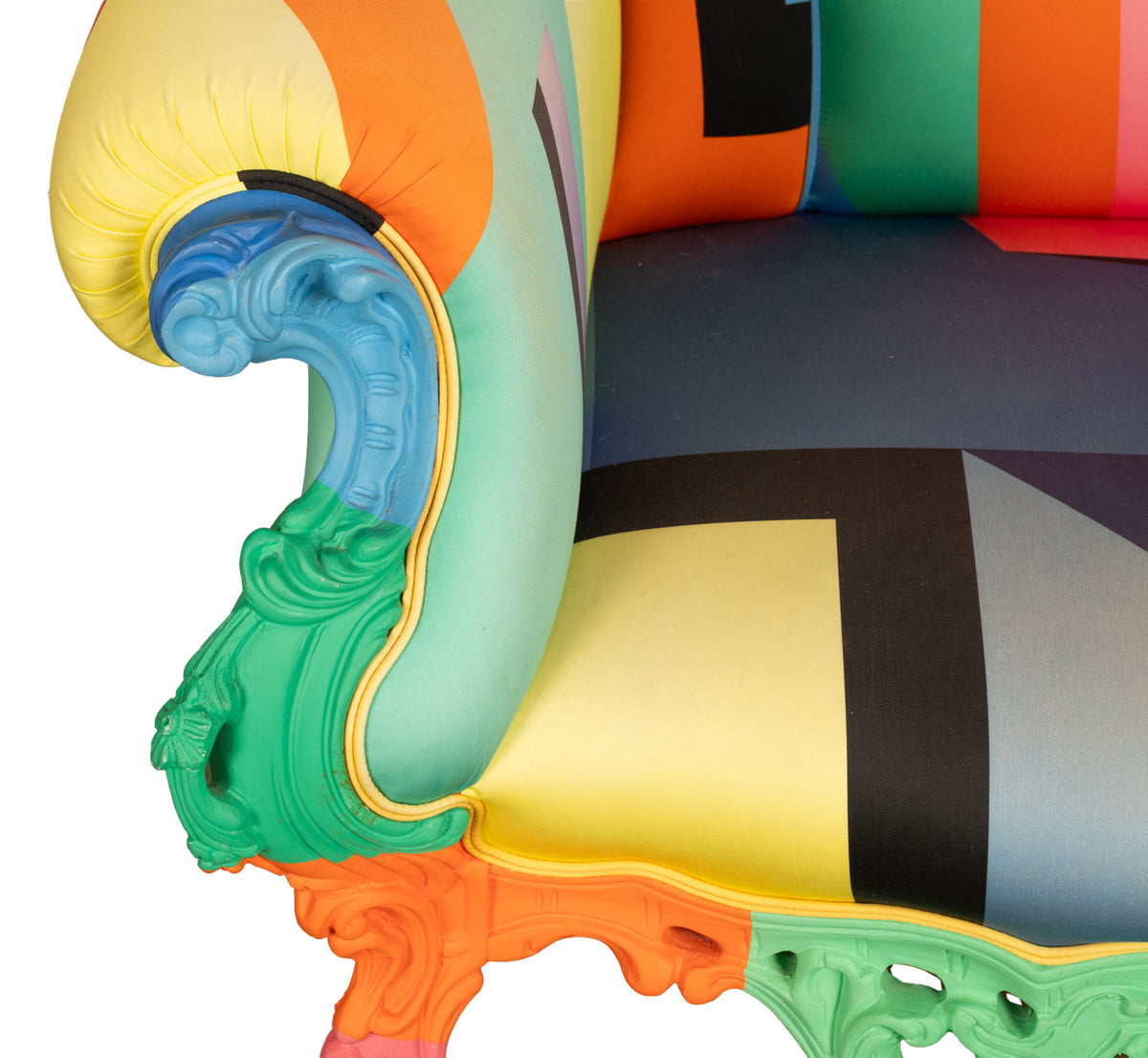 Italian Postmodern Proust Geometrica Armchair Alessandro Mendini by Cappellini