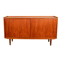 Mid Century Danish Modern 2 Door Teak Credenza Cabinet Jydsk Mobelindustri 1960