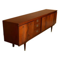 Mid Century Modern Danish Style Teak Mahogany Long Credenza Fully Restored 1966