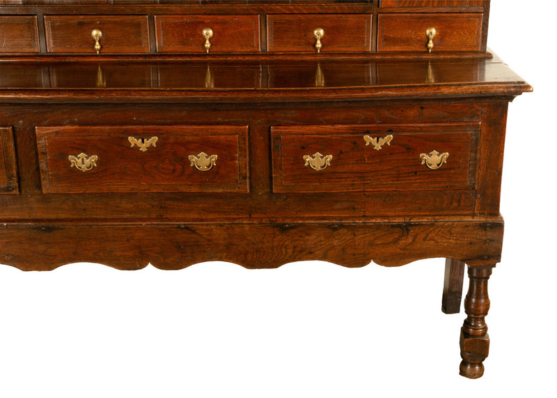Antique 18th Century Georgian Oak Welsh Dresser Plate Rack Server Sideboard 1780