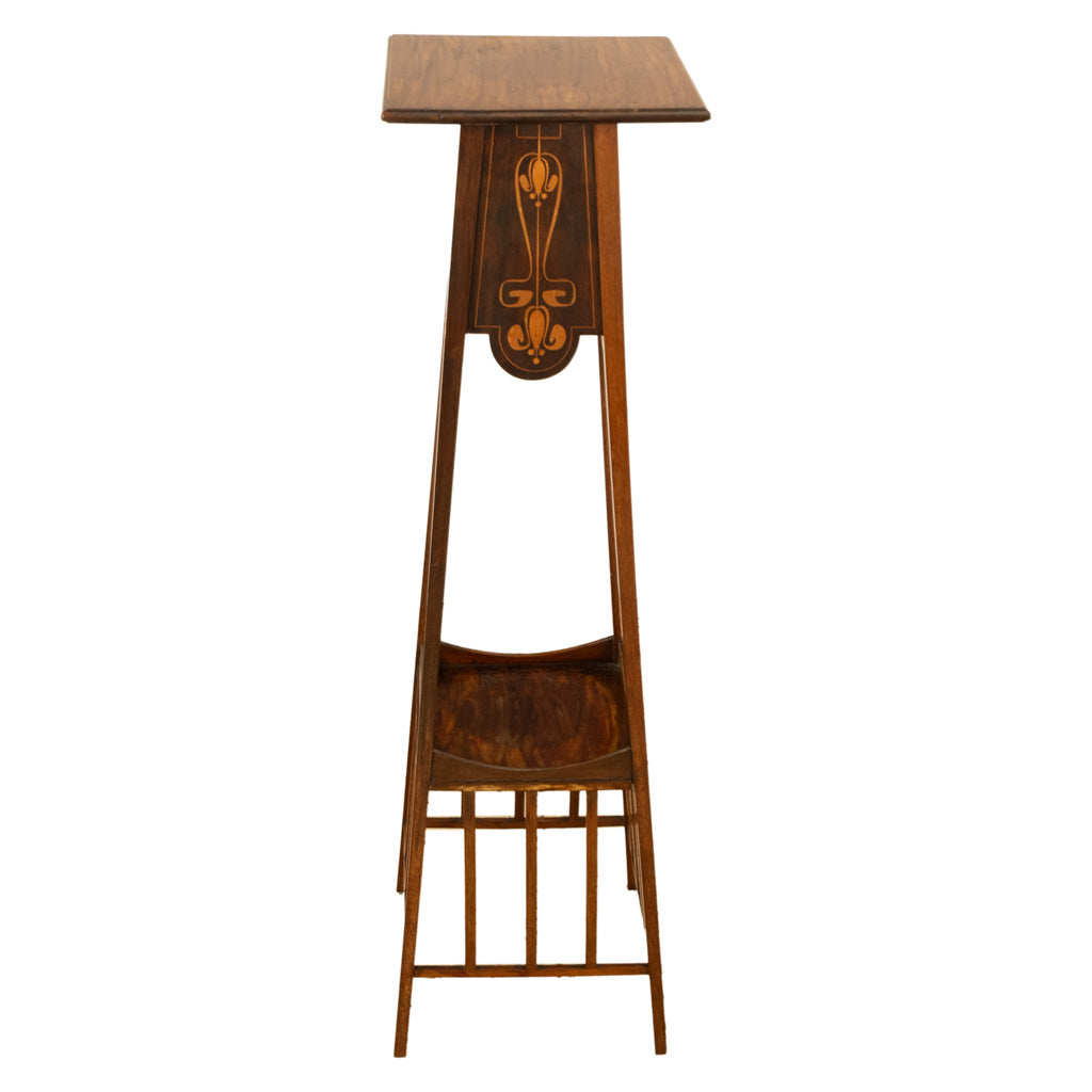 Antique Art Nouveau Inlaid Mahogany Leonard Wyburd Liberty & Co Plant Stand 1905