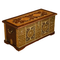 Antique 19thC Zanzibar Omani Teak & Brass Stud & Copper Clad Dowry Chest 1850