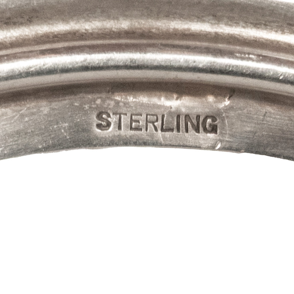 Antique American Sterling Silver Wine Bottle Decanter Coaster Cuff New York 1915