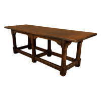 Large Antique Renaissance Carved Walnut Refectory Dining Table by Kittinger 1915