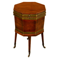 Antique 18th Century Georgian Mahogany & Brass Bound Wine Cooler Cellarette 1780