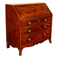 Fine Antique Georgian Mahogany Sheraton Inlaid Secretary Desk Bureau Chest 1780