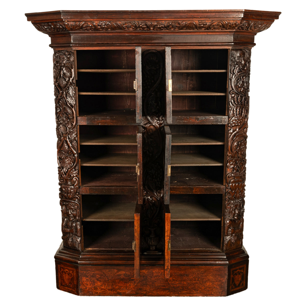 Antique Flemish / Dutch Walnut Marquetry Royal Manuscript Cabinet, circa 1680