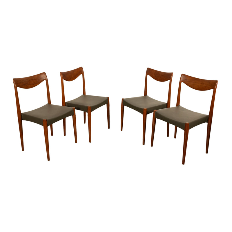 Four Mid Century Modern Danish "Bambi" Chairs Rolf Rastard & Adolf Relling 1960