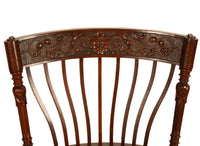 Antique American Carved Mahogany Conversation Sofa Chair Loveseat Tête-à-Tête, Circa  1880