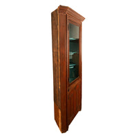 Antique American Painted Pine Federal Country Corner Cabinet Pennsylvania 1820