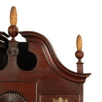 Antique 18thC American Federal Queen Anne Mahogany Bonnet-Top Highboy Salem Massachusetts 1790