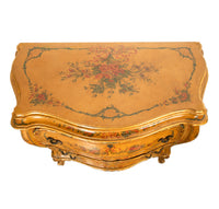 Antique 19th Century Italian Venetian Rococo Hand Painted Bombe Commode Chest of Drawers 1820