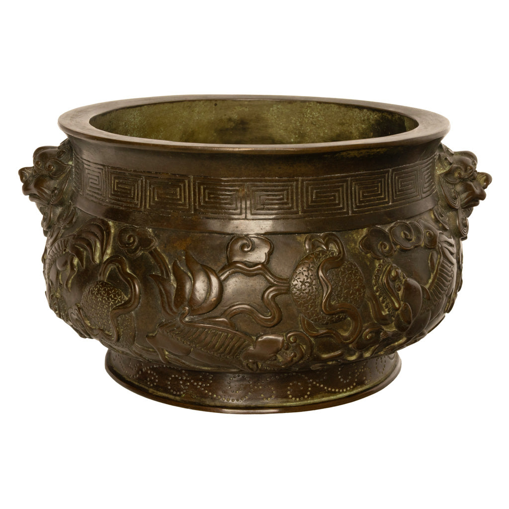 Antique 18th Century Cast Bronze Chinese Qing Dynasty Censer Xuande Mark, Circa 1780