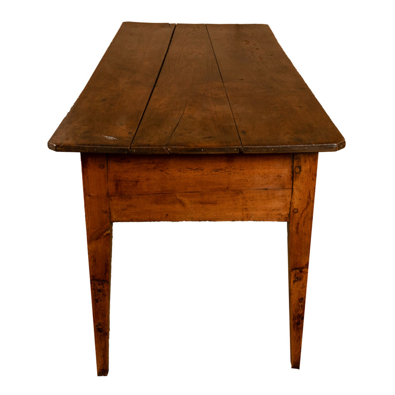 Antique Early 19th Century French Provincial Farmhouse Fruitwood Serving Kitchen Table 1820