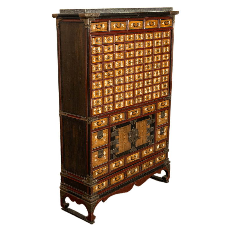 Antique Korean Elm Medicine Apothecary Cabinet Chest 88 Drawers Yakjang 1920