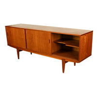 Mid Century Modern Danish Teak Logn John Credenza Sideboard by Lyby Mobler 1960s