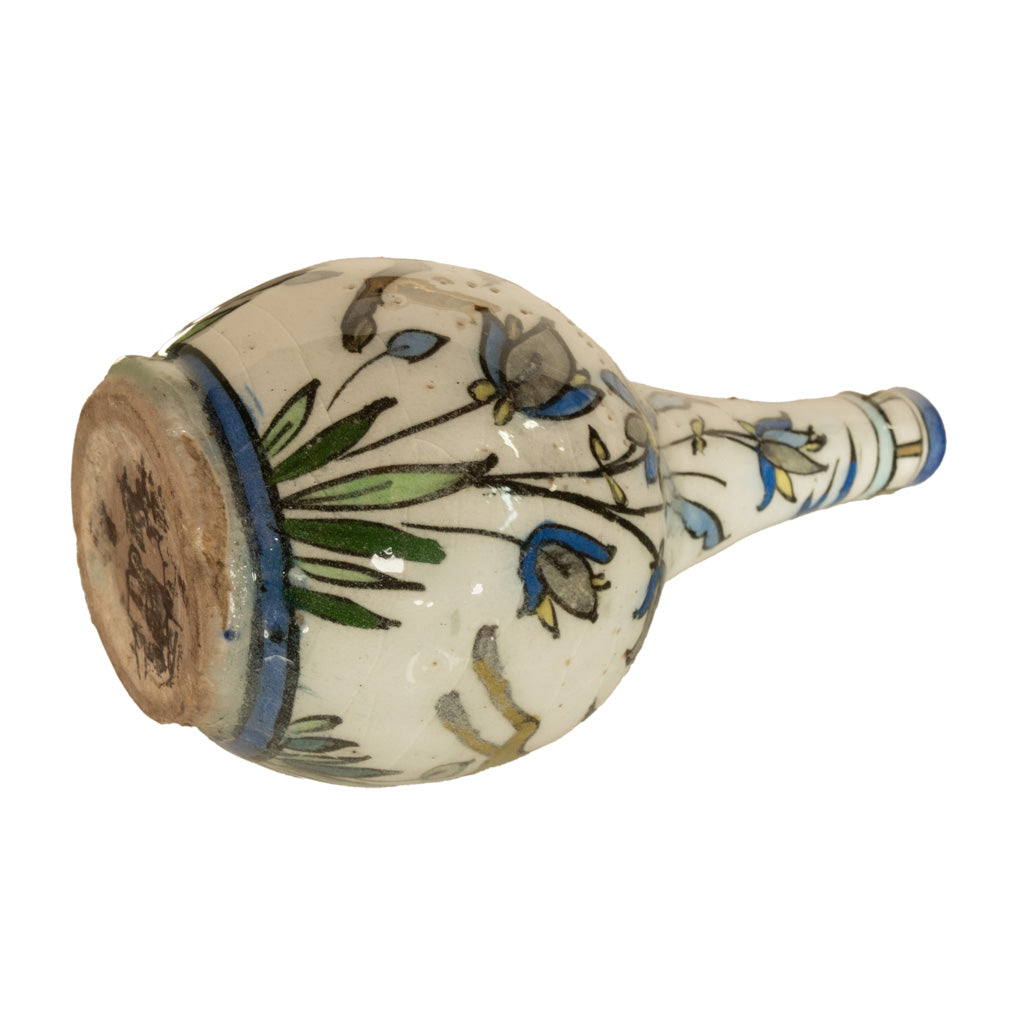 Antique 19th C Ottoman Persian Islamic Qajar Period Iznik Pottery Bottle Vase