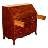Fine Antique Georgian Mahogany Sheraton Inlaid Secretary Desk Bureau Chest 1780