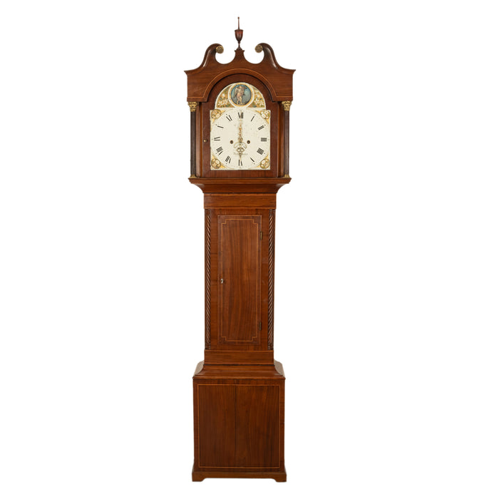 Antique 8 Day Tall Case Grandfather Clock Automaton Andrew Rich Bridgewater 1820