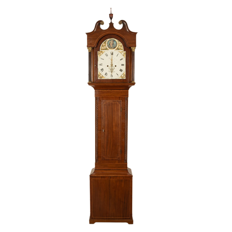 Antique 8 Day Tall Case Grandfather Clock Automaton Andrew Rich Bridgewater 1820