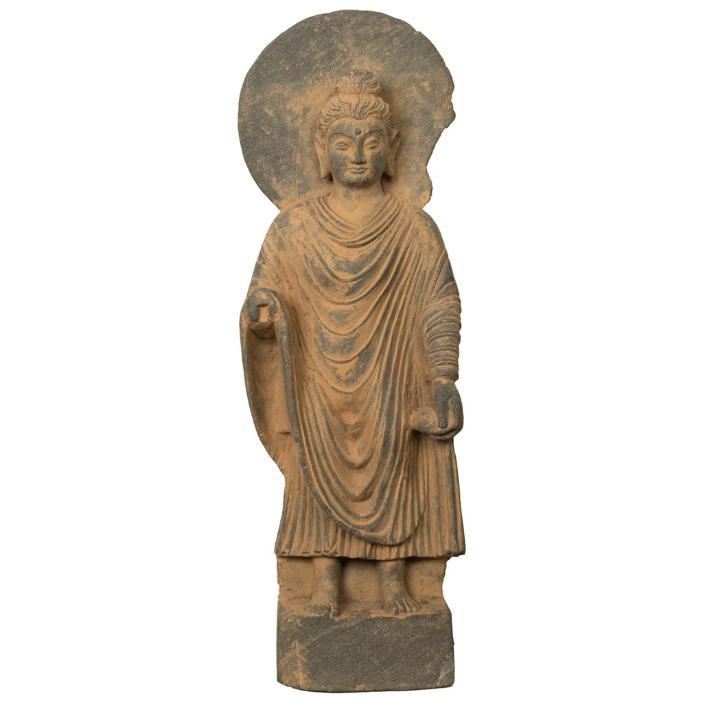 Ancient Indian Carved Stone Gandharan Shakyamuni Buddha Statue 2nd Century A.D.