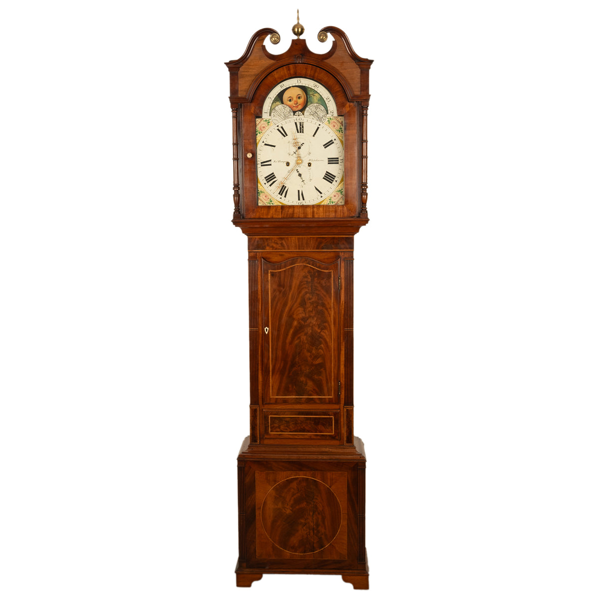 Antique Georgian Tall Case 8 Day Grandfather Clock Joseph Thompson of Whitehaven Circa 1820