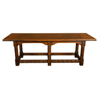 Large Antique Renaissance Carved Walnut Refectory Dining Table by Kittinger 1915