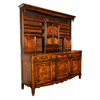 Antique French Provincial Normandy Carved Walnut Dresser Buffet Vaissilier 1790