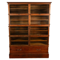 Antique Mercantile Store Shop Display 18 Drawer Pine Haberdashery Cabinet 1900