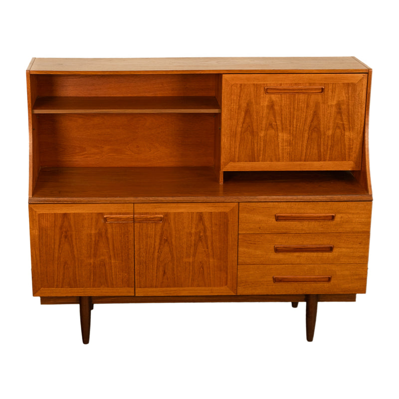 Mid Century Modern Danish Style Teak Credenza Bar Sideboard Buffet G Plan 1960s