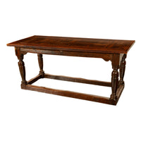 Antique 18th Century French Oak Country Parquetry Refectory Dining Table 1680