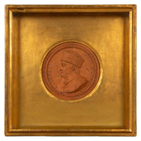 Antique 18th Century Political Terracotta Portrait Medallion Benjamin Franklin Jean Baptiste Nini 1777