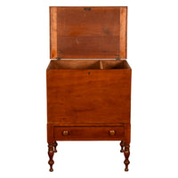 Antique American Federal Sheraton Middle Tennessee Cherry Plantation Sugar Chest 1820