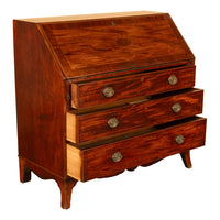 Fine Antique Georgian Mahogany Sheraton Inlaid Secretary Desk Bureau Chest 1780